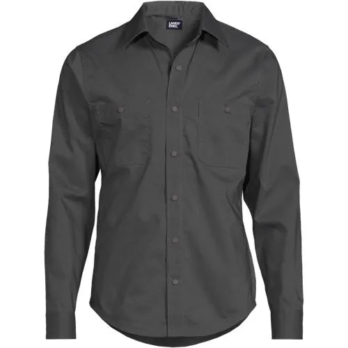 School Uniform Men's Ripstop Long Sleeve Utility Work Shirt