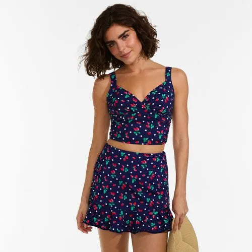 Women's Ruffle Hem Mini Swim Skirt