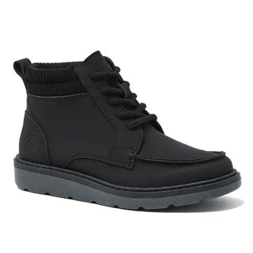 Kids Moc Toe Flannel Lined Lace Up Boots