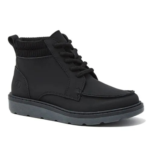 Kids Moc Toe Flannel Lined Lace Up Boots