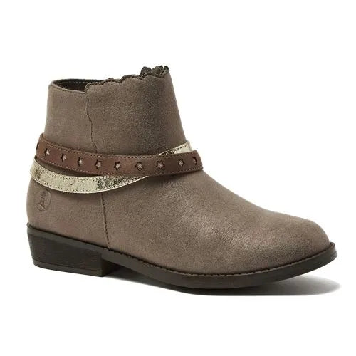 Girls Shimmer Zip Up Western Booties