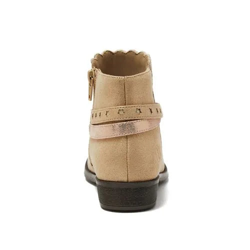 Girls Shimmer Zip Up Western Booties