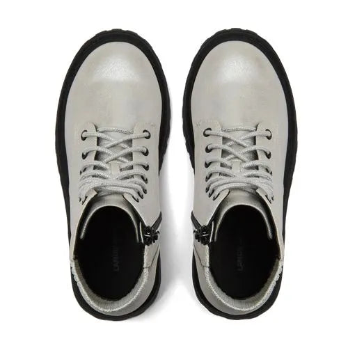 Girls Zip Up Lugged Boots