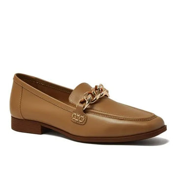Women's Chain Leather Loafers