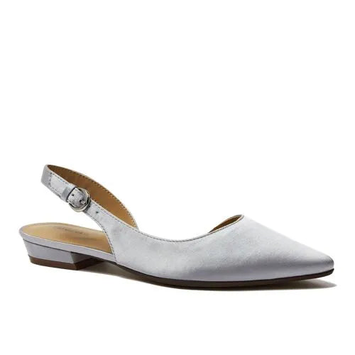 Women's Satin Slingback Low Heels