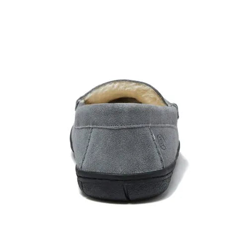 Men's Fuzzy Lined Suede Moccasin Slippers