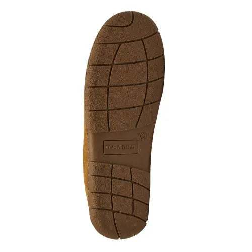 Men's Fuzzy Lined Suede Moccasin Slippers