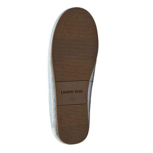 Kids Fuzzy Lined Shimmer Moccasin Slippers