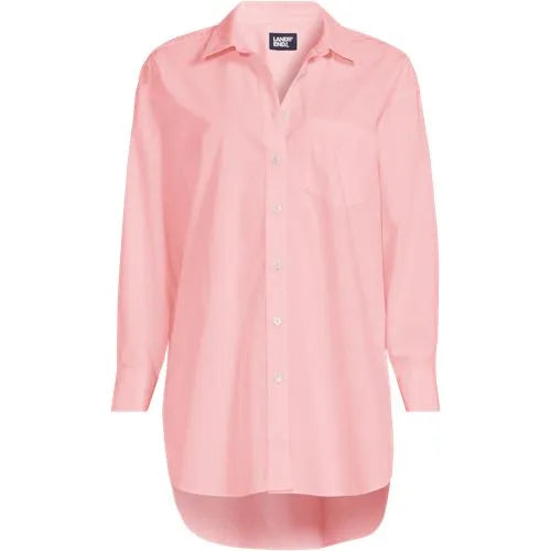 Women's Poplin Oversized Button Down Shirt