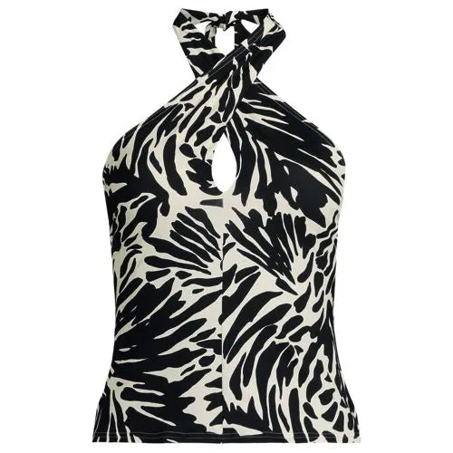 Women's Criss Cross Halter Tankini Top
