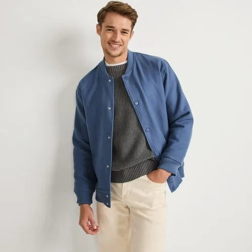 Men's Bonded Twill Varsity Jacket