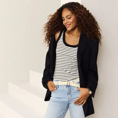 Women's Drapey Rib Fitted Tank Top
