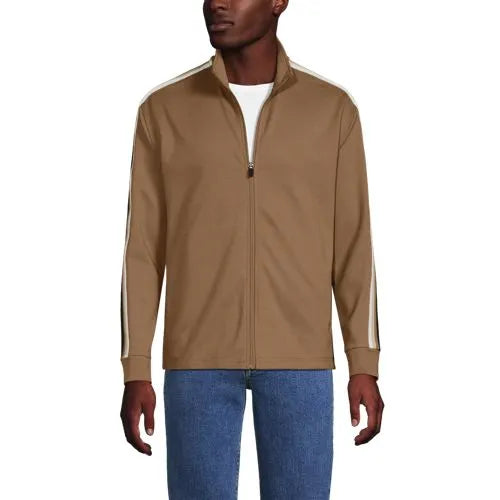 Men's Long Sleeve Knit Twill Track Full Zip
