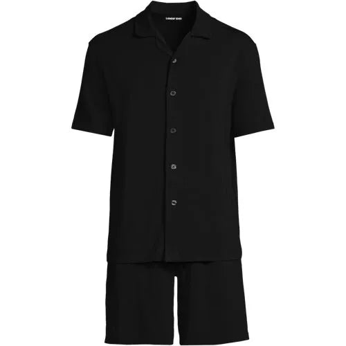 Men's Short Sleeve Cooling Knit Pajama Short Set