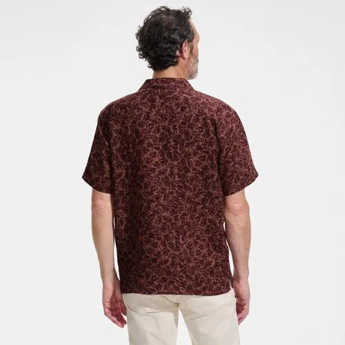 Men's Short Sleeve Linen Hawaiian Camp Collar Shirt