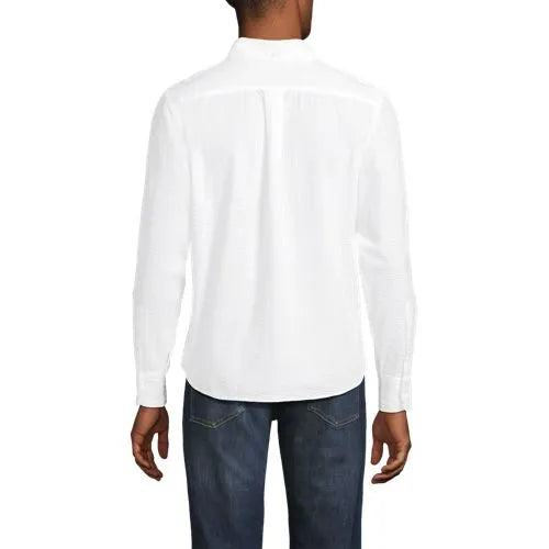 Men's Long Sleeve Seersucker Shirt