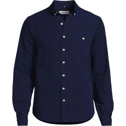 Men's Long Sleeve Seersucker Shirt