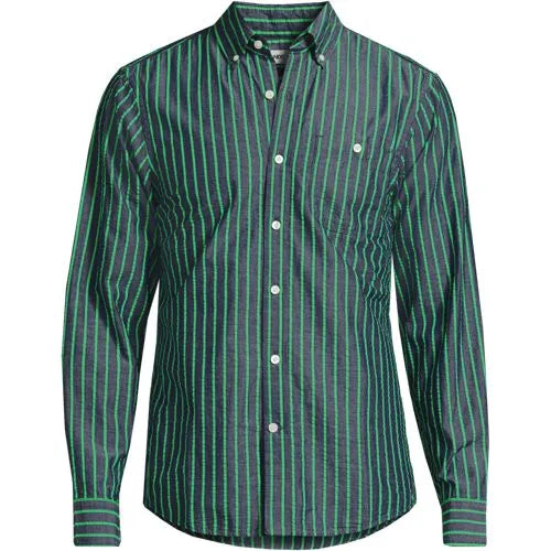 Men's Long Sleeve Seersucker Shirt