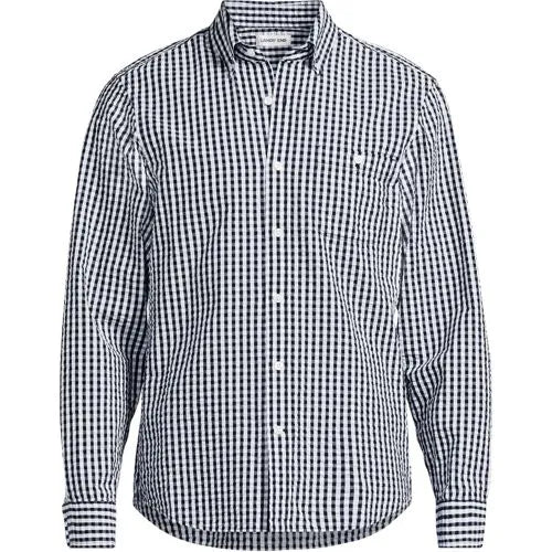 Men's Long Sleeve Seersucker Shirt