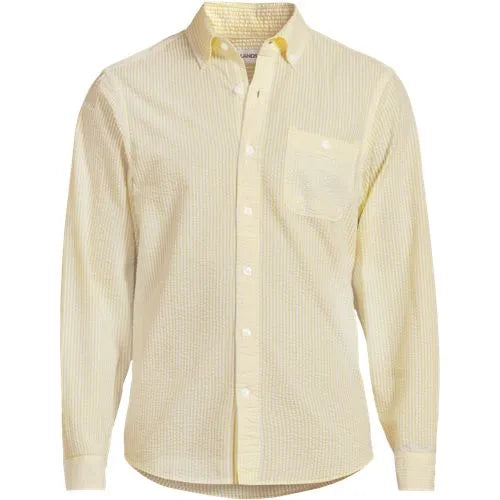 Men's Long Sleeve Seersucker Shirt
