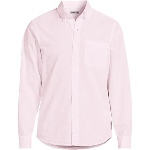 Men's Long Sleeve Seersucker Shirt