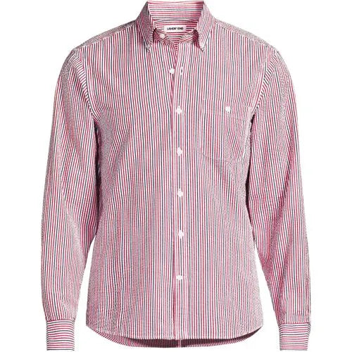 Men's Long Sleeve Seersucker Shirt