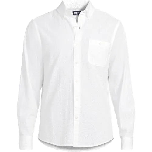 Men's Long Sleeve Seersucker Shirt