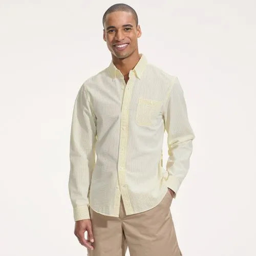 Men's Long Sleeve Seersucker Shirt