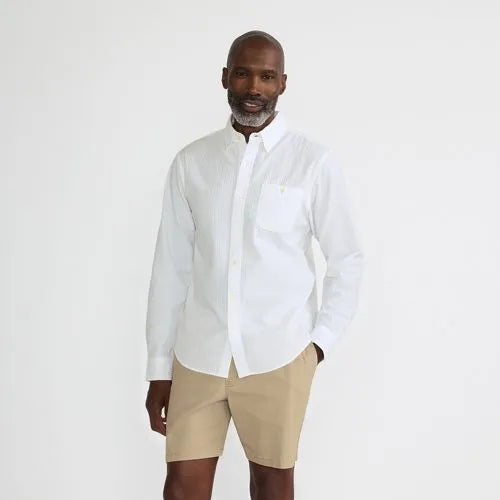 Men's Long Sleeve Seersucker Shirt
