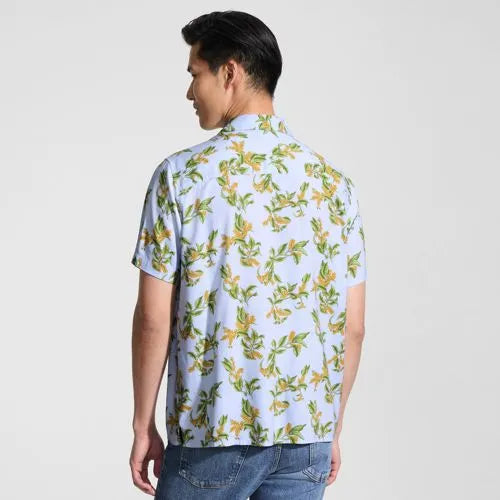 Men's Short Sleeve Hawaiian Camp Collar Shirt
