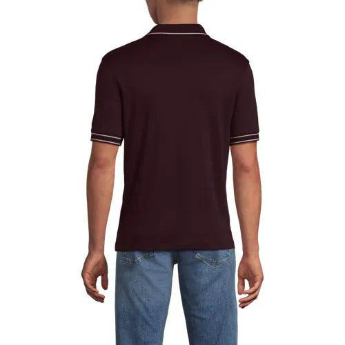 Men's Short Sleeve Tipped Welt Pocket Supima Polo