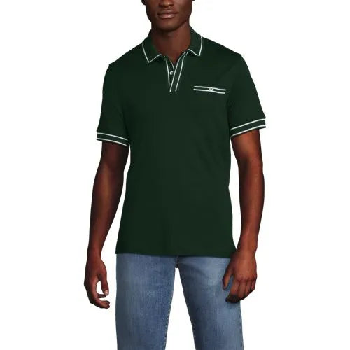 Men's Short Sleeve Tipped Welt Pocket Supima Polo