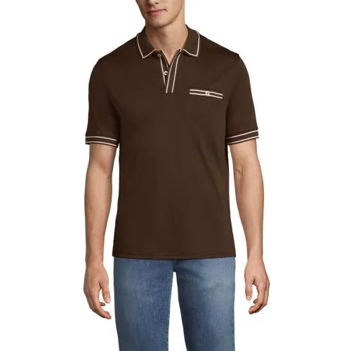 Men's Short Sleeve Tipped Welt Pocket Supima Polo