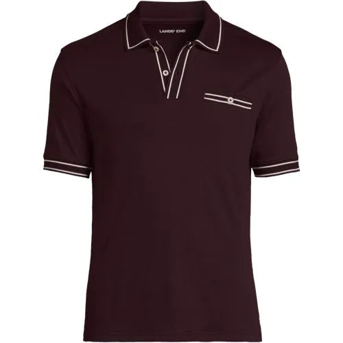 Men's Short Sleeve Tipped Welt Pocket Supima Polo