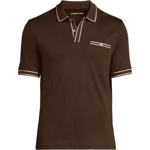 Men's Short Sleeve Tipped Welt Pocket Supima Polo