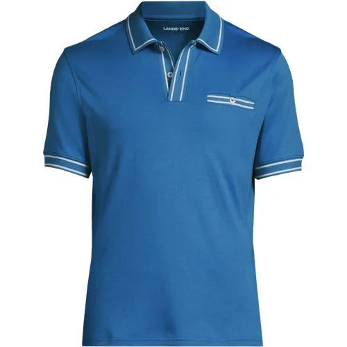 Men's Short Sleeve Tipped Welt Pocket Supima Polo