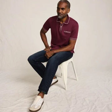 Men's Short Sleeve Tipped Welt Pocket Supima Polo