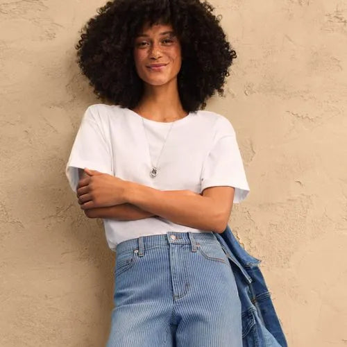 Women's Oversized Supima Short Sleeve Crew Neck T-Shirt
