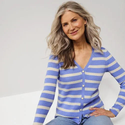 Women's Drifter Baby Cable V-neck Cardigan Sweater - Set Top