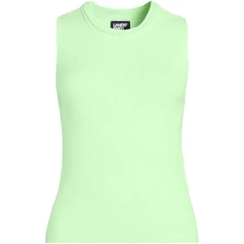 Women's Cotton Viscose Braided Neck Tank Sweater