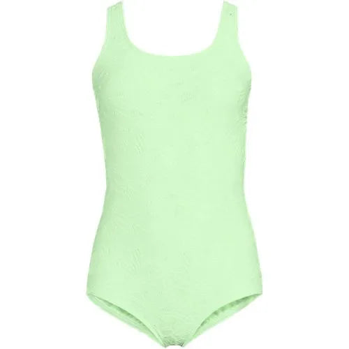 Women's Tugless Low Leg Lace One Piece Swimsuit