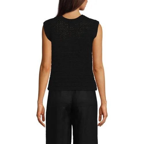 Women's Blend Texture U Neck Vest Sweater