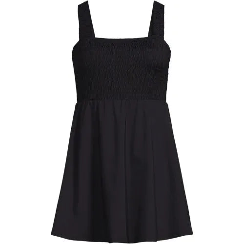 Women's Smocked Swim Dress Swimsuit