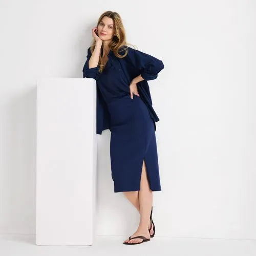 Women's Starfish Side Zip Midi Skirt