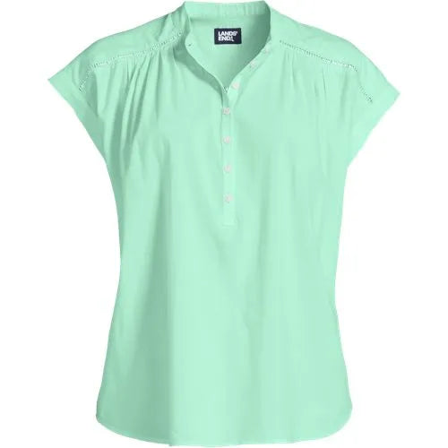 Women's Cotton Voile Drop Shoulder Short Sleeve Top