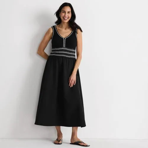 Women's Duet V-neck Sweater Dress