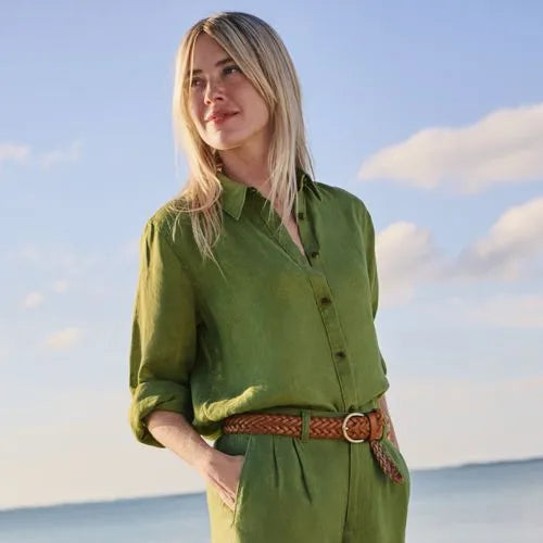 Women's Linen Long Sleeve Feminine Shirt