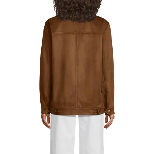Unisex Faux Suede Trucker Jacket