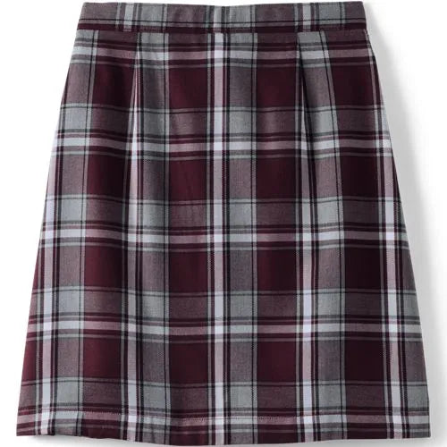 Girls Plaid A-line Skirt Below The Knee