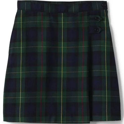 Girls Plaid A-line Skirt Below The Knee